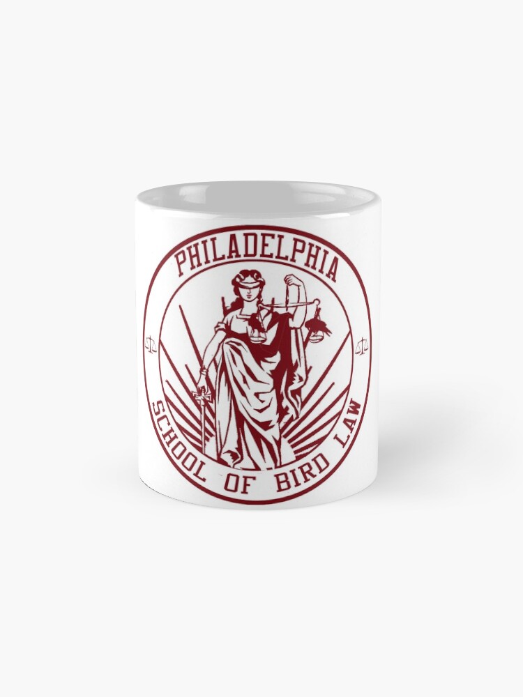 Imagen 4 de 6, Taza de café con la obra Facultad de Derecho de las Aves de Filadelfia, diseñada y vendida por OLMontana.