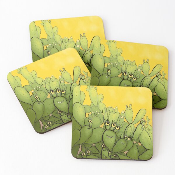 Aperçu de l'œuvre Créatures succulentes de personnage de cactus drôle créée et vendue par Boriana Giormova.