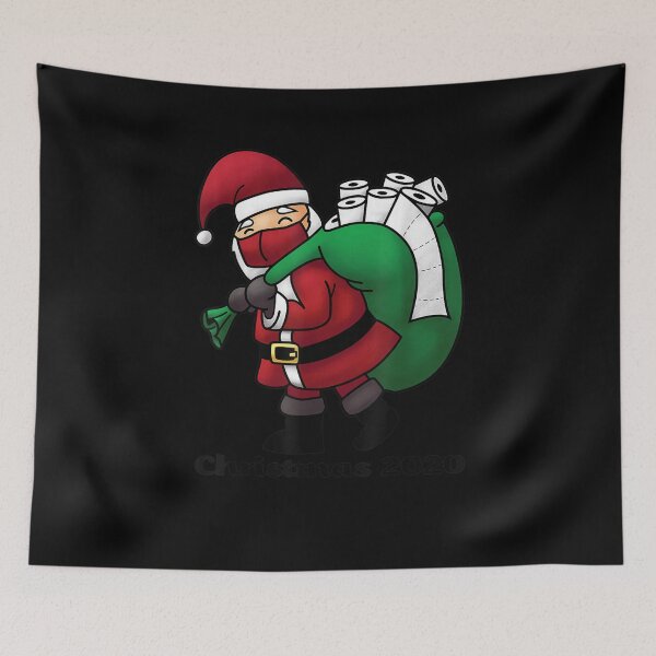 Item preview, Santa with Face Mask and Toilet Paper Funny designed and sold by Paulinevandaele.