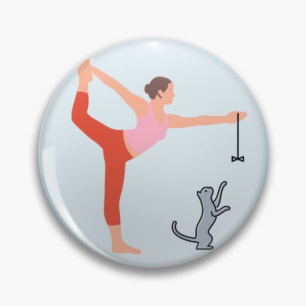 Item preview, Yoga with cat standing bow designed and sold by Trio's Stuff.