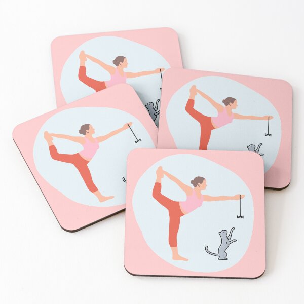 Item preview, Yoga with cat standing bow designed and sold by Trio's Stuff.