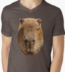 Capybara face Men's V-Neck T-Shirt
