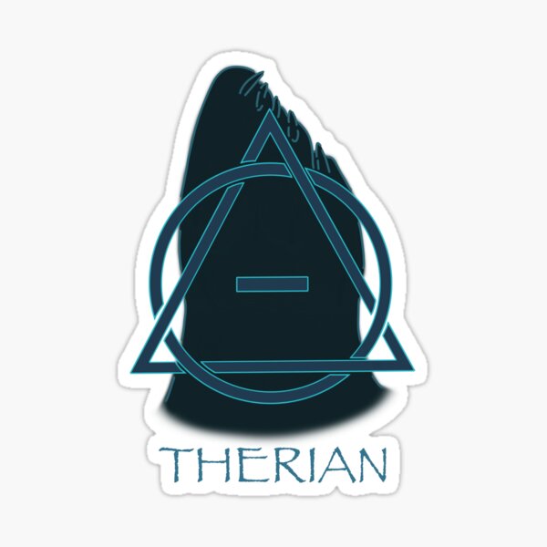 Dark red therian theta delta Sticker for Sale by DraconicsDesign