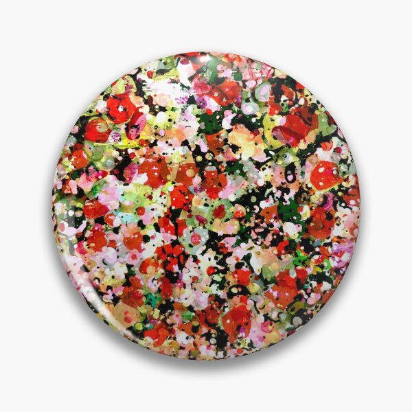 Item preview, Red Green Black Floral Pattern designed and sold by Peter Coleman.