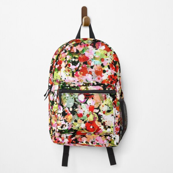 Item preview, Red Green Black Floral Pattern designed and sold by Peter Coleman.