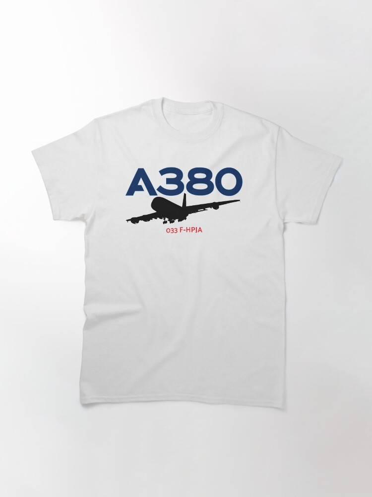 Alternate view of Airbus A380 033 F-HPJA (Black) Classic T-Shirt
