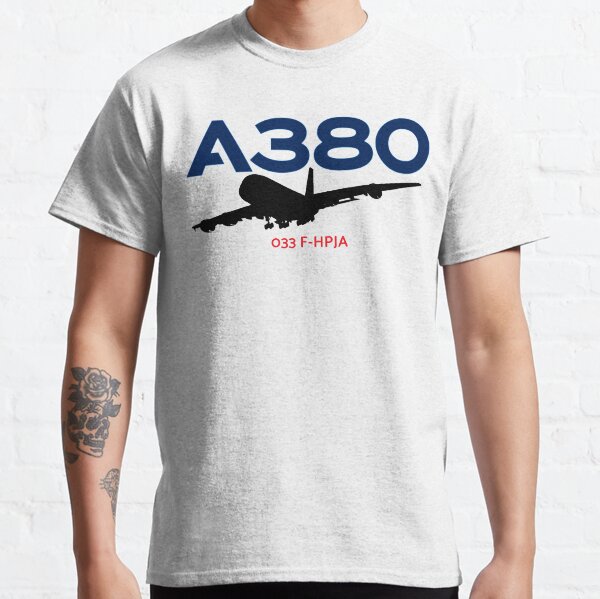 Airbus A380 033 F-HPJA (Black) Classic T-Shirt