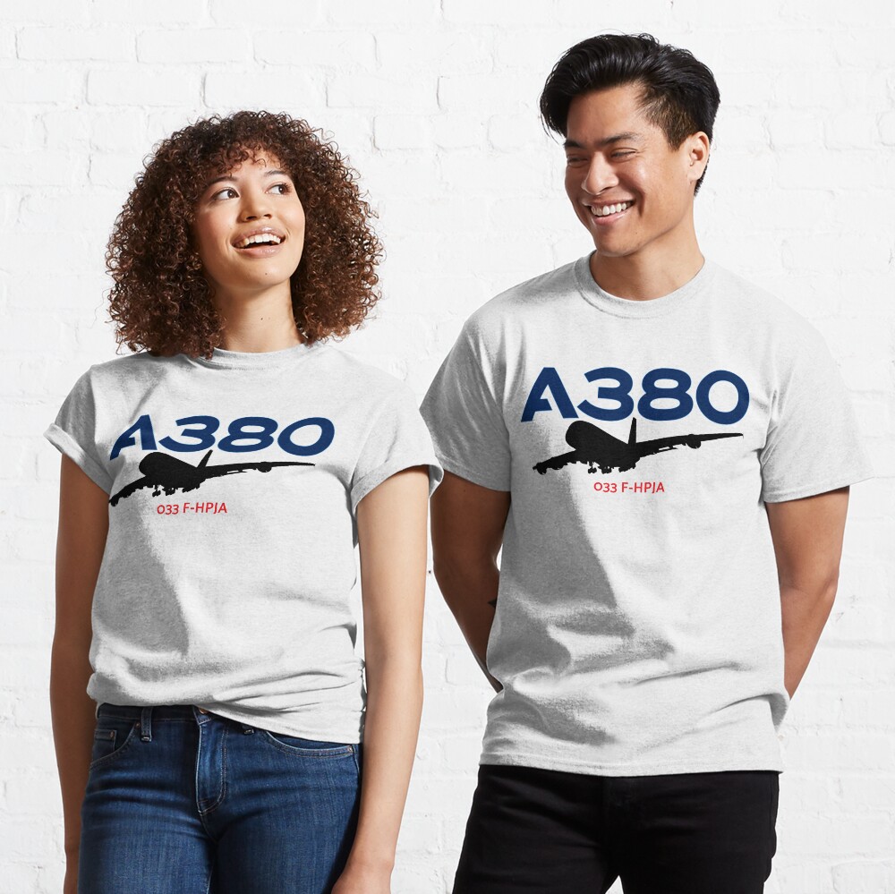 Airbus A380 033 F-HPJA (Black) Classic T-Shirt