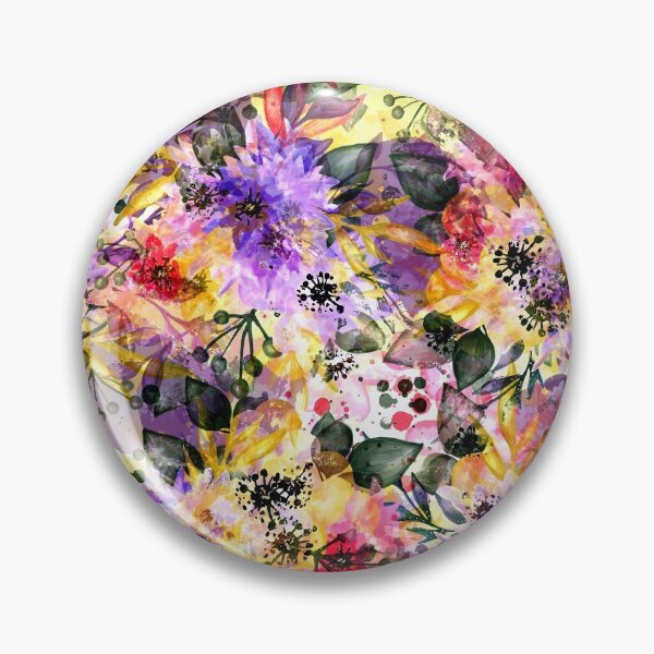 Item preview, Purple Red Yellow Black Floral Pattern designed and sold by Peter Coleman.