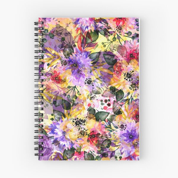Item preview, Purple Red Yellow Black Floral Pattern designed and sold by Peter Coleman.