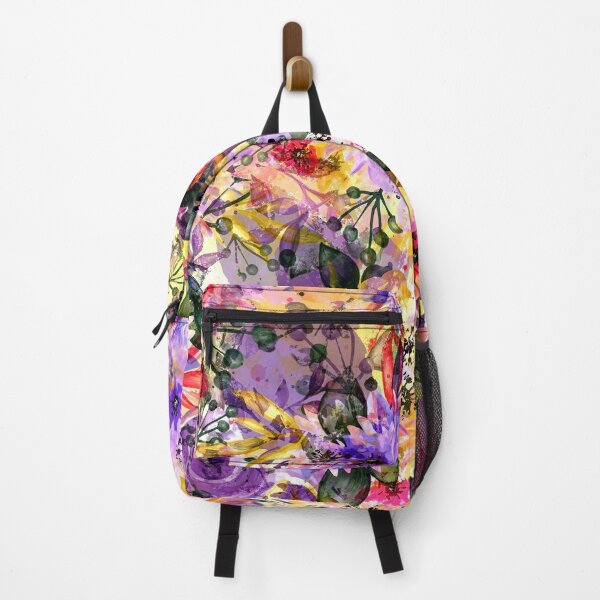 Item preview, Purple Red Yellow Black Floral Pattern designed and sold by Peter Coleman.