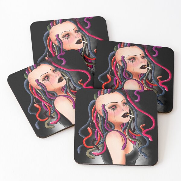 Item preview, Goth Medusa Red designed and sold by Mush Town .