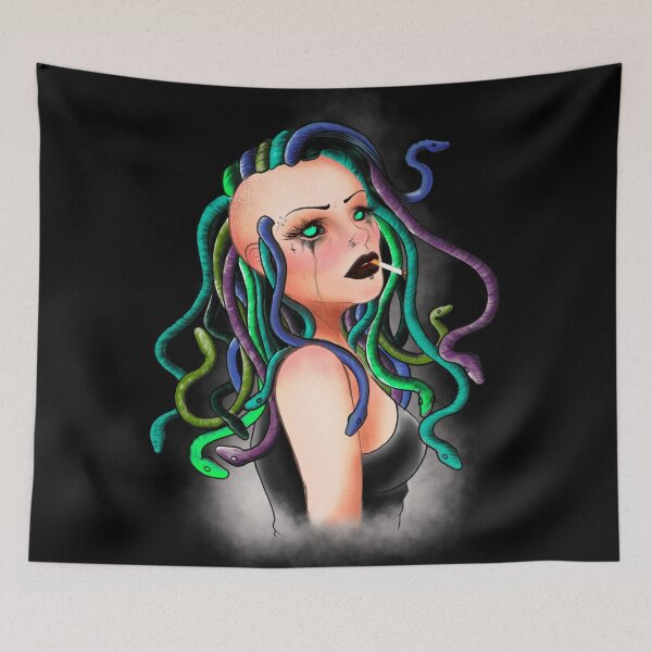 Item preview, Goth Medusa Turqoise designed and sold by Mush Town .