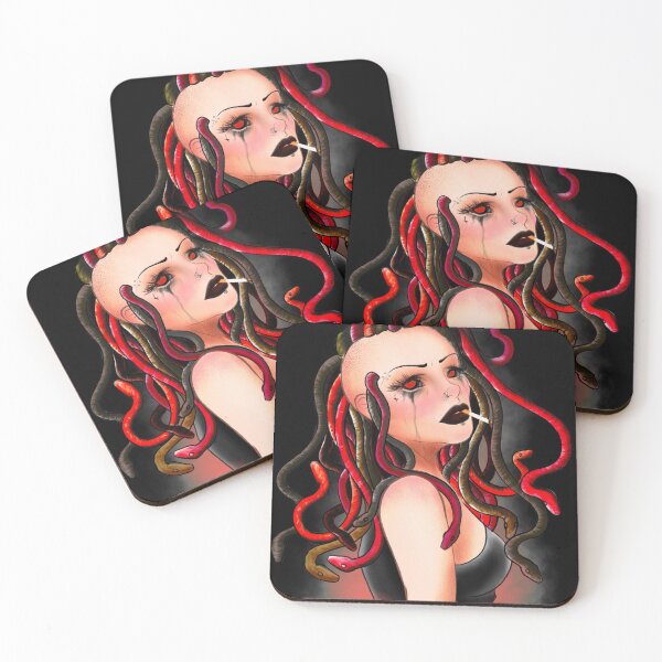 Item preview, Goth Medusa Super Red designed and sold by Mush Town .
