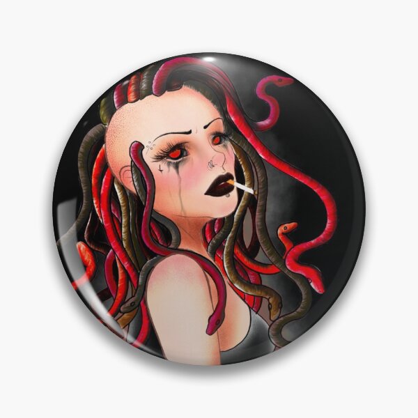 Item preview, Goth Medusa Super Red designed and sold by Mush Town .