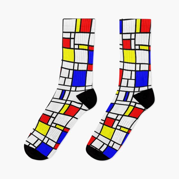 Item preview, Modern Art Red Yellow Blue Grid Pattern designed and sold by MarkUK97.