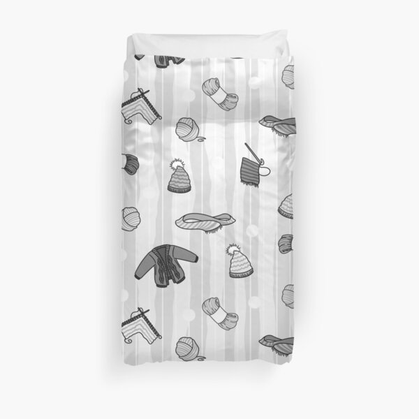 Trendy Knitters | B&W | Duvet Cover