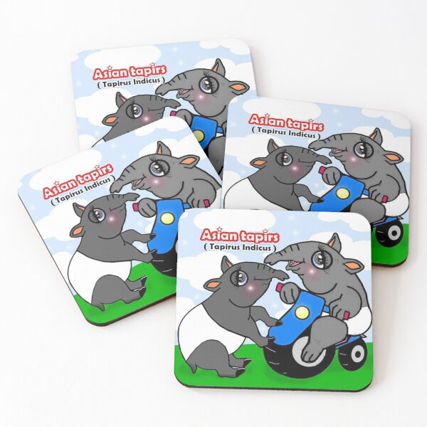 Item preview, Cute Animal - Asian Tapirs  designed and sold by Shirley cute art .