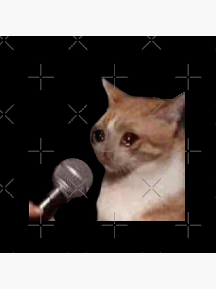 Crying Cat Microphone Meme Black Crying Cat Meme Crying Cat Microphone Meme Cat Meme 1273