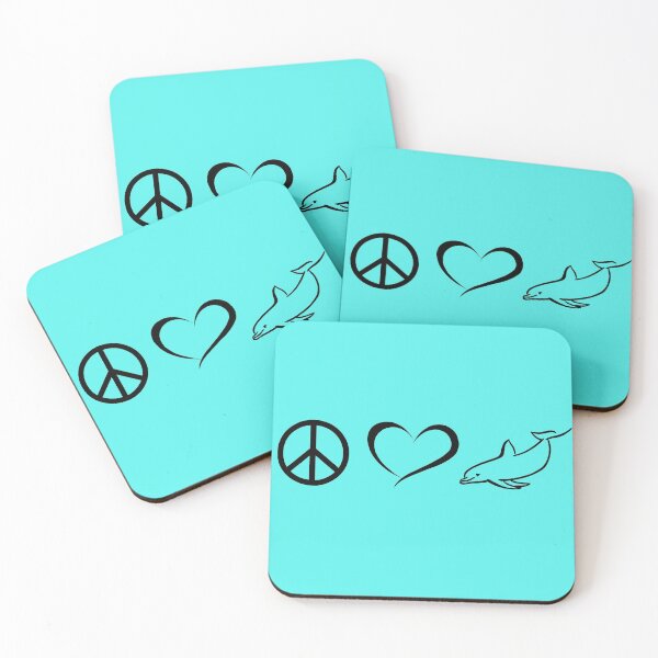 Item preview, Peace, love and dolphins designed and sold by Delectably.