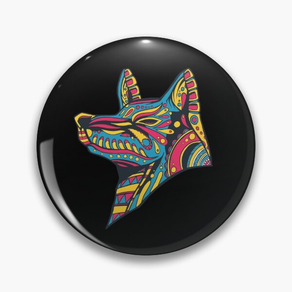 Item preview, Colorful Huichol Wolf designed and sold by DerSenat.