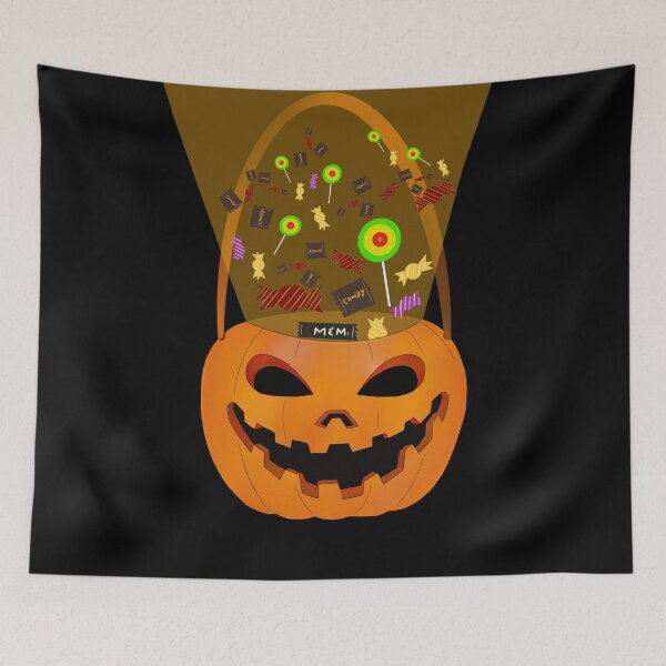 Item preview, Halloween pumpkin face candies sticker designed and sold by Amy Hearts.