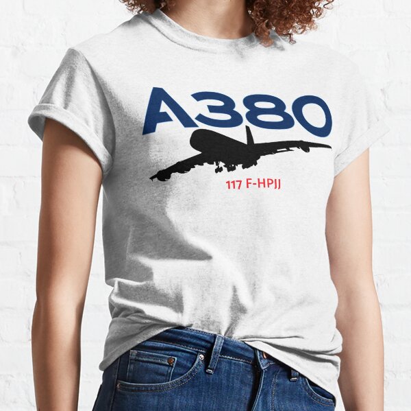 Airbus A380 117 F-HPJJ (Black) Classic T-Shirt
