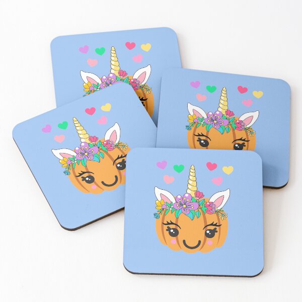 Item preview, Cute Unicorn Pumpkin Hearts designed and sold by WordsmithNerd.