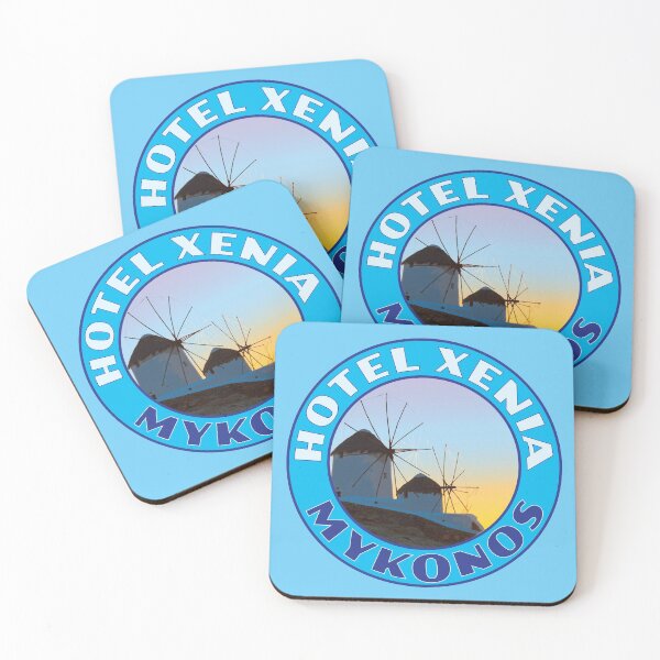 Item preview, Hotel Xenia Mykonos Suitcase Sticker designed and sold by travelwitheric.