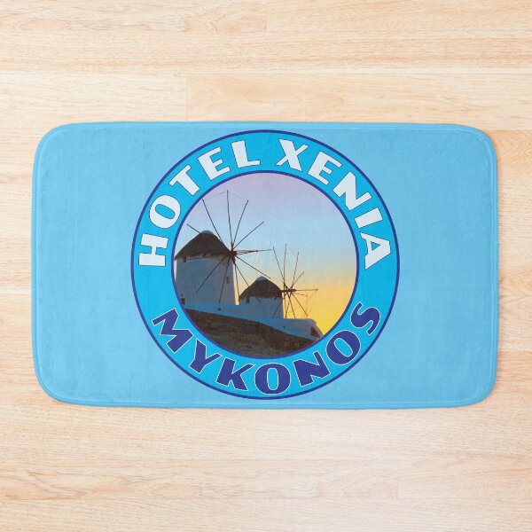 Item preview, Hotel Xenia Mykonos Suitcase Sticker designed and sold by travelwitheric.