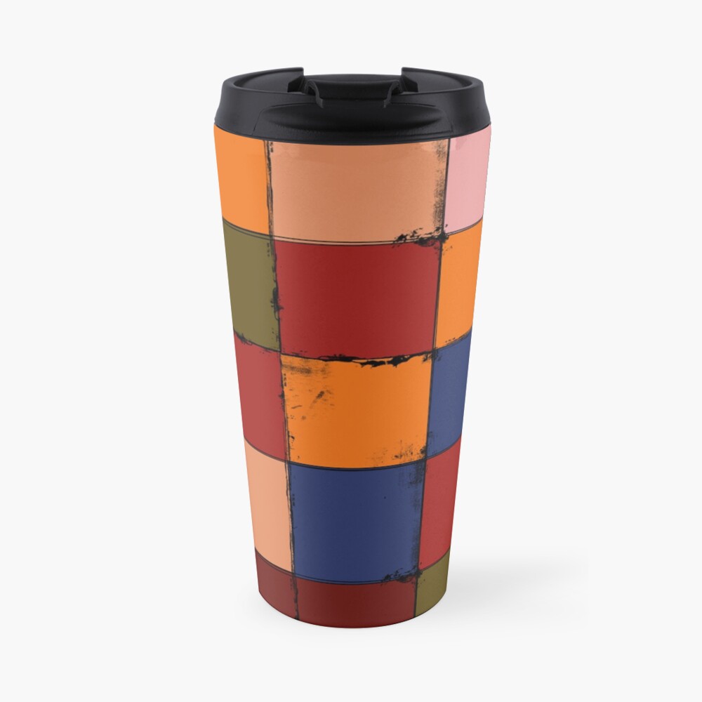 Winter Checkboard Travel Mug