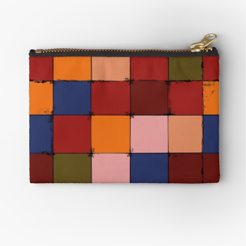 Winter Checkboard Zipper Pouch