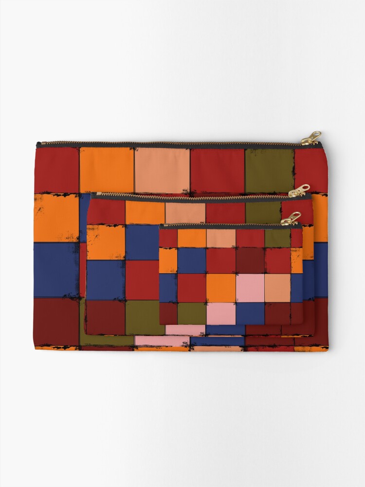 Alternate view of Winter Checkboard Zipper Pouch