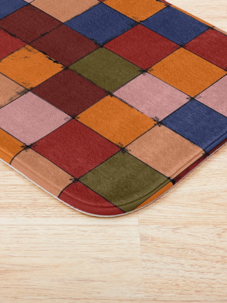 Alternate view of Winter Checkboard Bath Mat