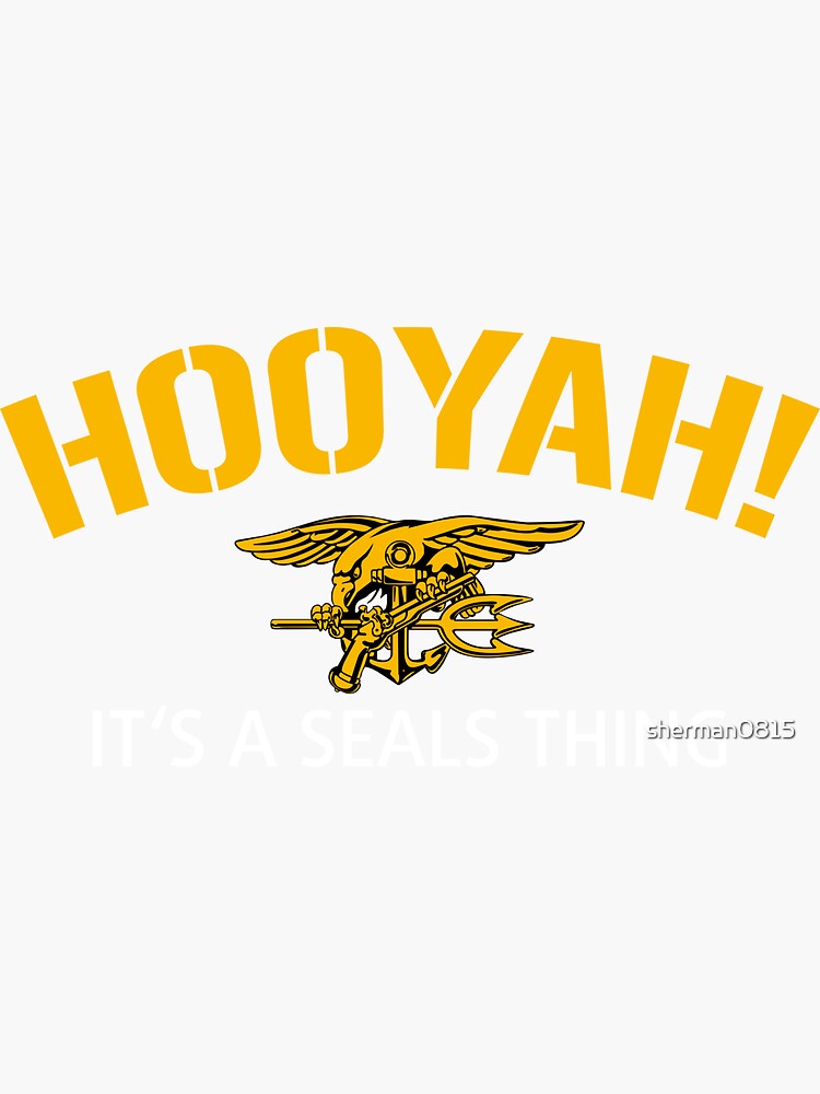 "HOOYAH Navy Seals" Sticker for Sale by sherman0815 Redbubble