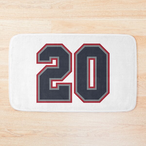 Item preview, 20 Navy Grey Red Sports Number Twenty designed and sold by HelloFromAja.