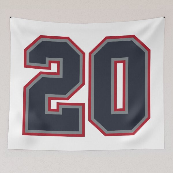 Item preview, 20 Navy Grey Red Sports Number Twenty designed and sold by HelloFromAja.