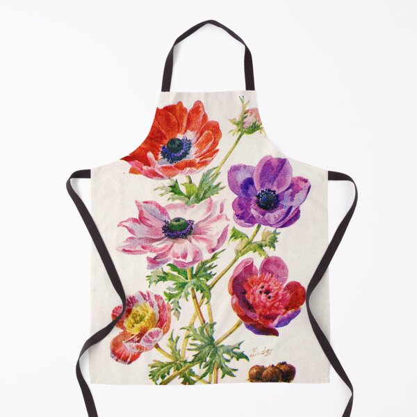 Item preview, J Eudes - Anemone coronaria - vintage botanical print designed and sold by DejaVuStudio.