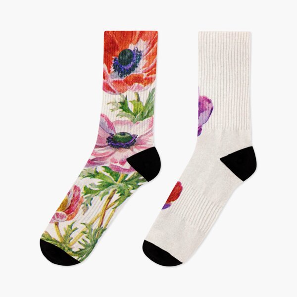 Item preview, J Eudes - Anemone coronaria - vintage botanical print designed and sold by DejaVuStudio.