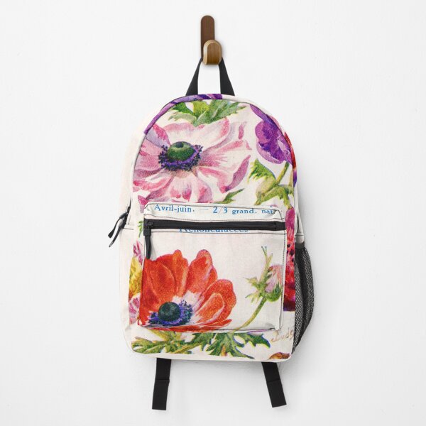 Item preview, J Eudes - Anemone coronaria - vintage botanical print designed and sold by DejaVuStudio.