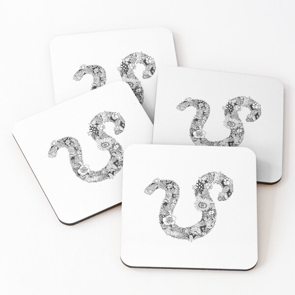 Item preview, Leo Zodiac Sign | Black and white | Floral pattern designed and sold by hayleylauren.