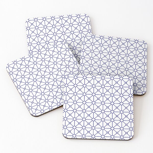 Item preview, Mash Design Pattern modern style_royal blue on white background designed and sold by Brontorino.
