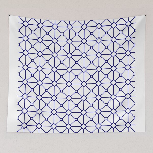 Item preview, Mash Design Pattern modern style_royal blue on white background designed and sold by Brontorino.