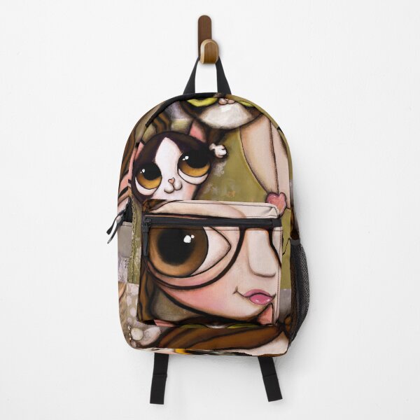 The girl with three cats Backpack