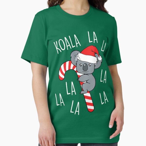 Vista previa del artículo con la obra «Koala La La La Candy Cane Aussie Cute Australian Christmas», diseñado y vendido por B-RAD-Designs.