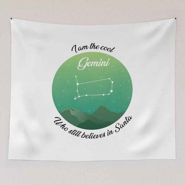 Item preview, Gemini Zodiac Sign believer in Santa for Christmas  designed and sold by anins-azuree.