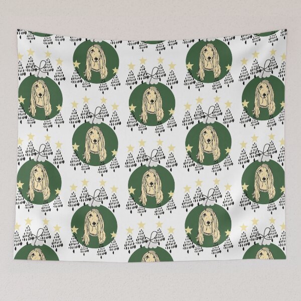 Item preview, Merry Christmas, afghan hound designed and sold by NinaBetterNot.