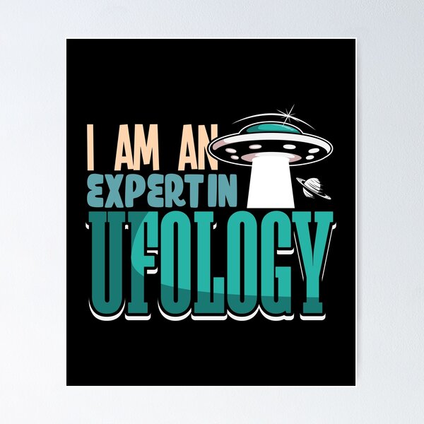 Item preview, I Am an Expert in Ufology  alien shirt design designed and sold by Grinover.