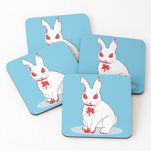 Item preview, Killer Bunny on Blue designed and sold by PrintStopStudio.