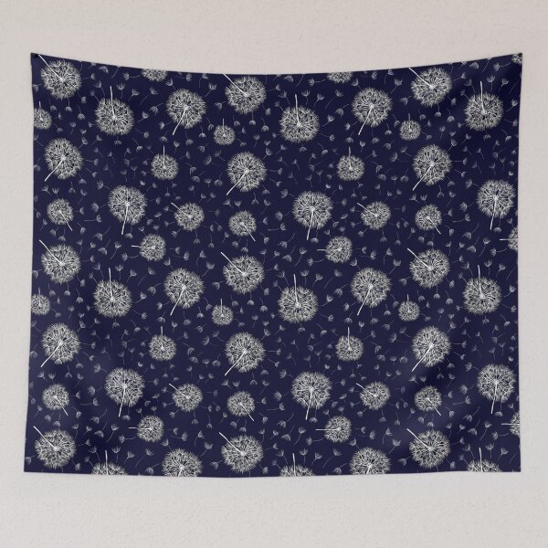 Item preview, Dandelion seeds blue and white pattern designed and sold by FVO-italydesign.